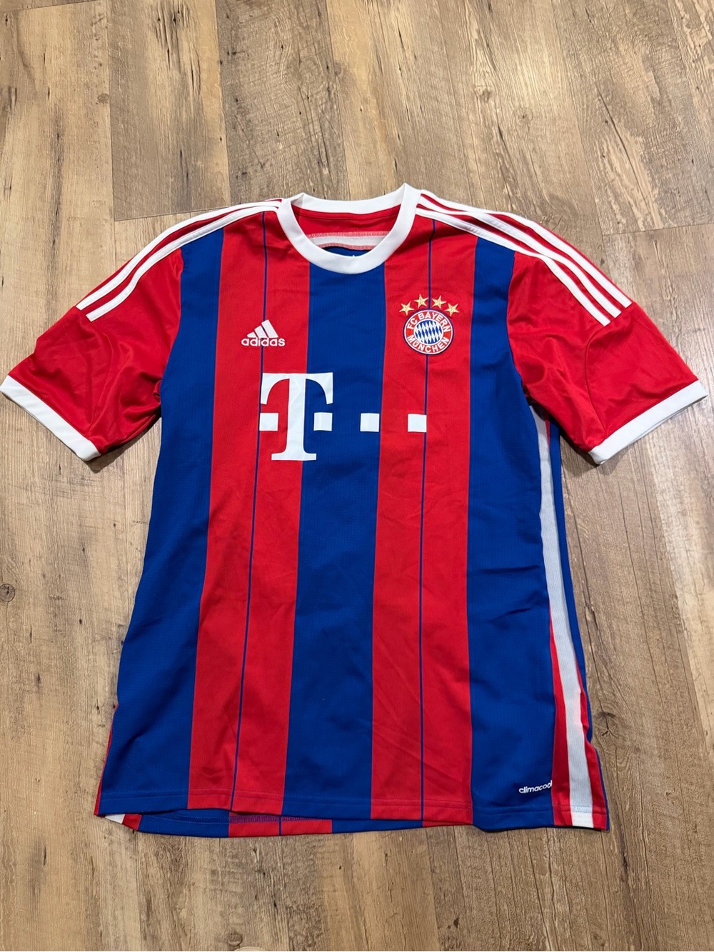 adidas Bayern Munich Red and Blue Home Jersey 2014-15